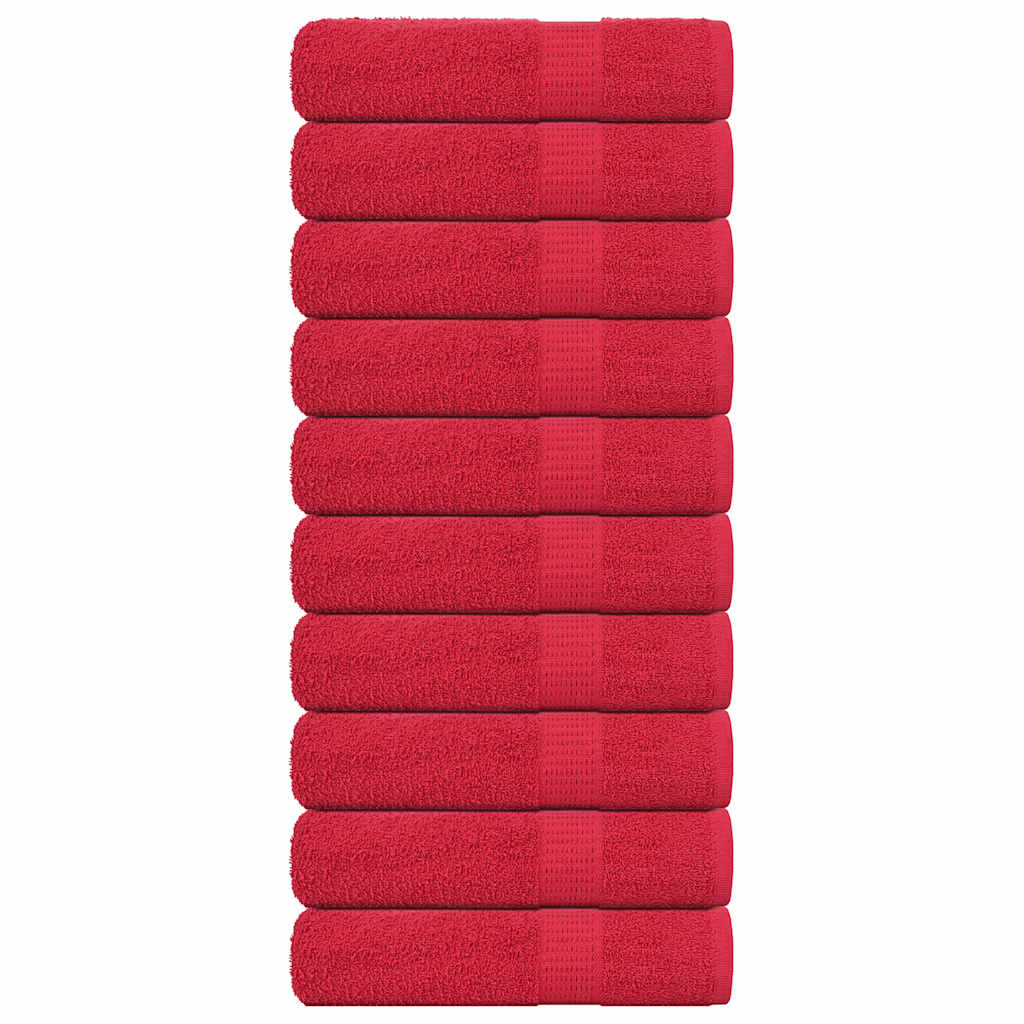 Vidaxx Duschtücher 10 Stück 70x140 cm 360 g m² 100 % Baumwolle rot