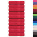 Vidaxx Duschtücher 10 Stück 70x140 cm 360 g m² 100 % Baumwolle rot