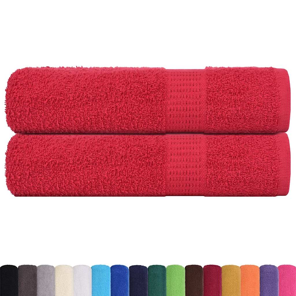 Vidaxx Badetücher 2 Stück 100x150 cm 360 g m² 100 % Baumwolle rot