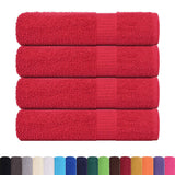 Vidaxx Badetücher 4 Stück 100x150 cm 360 g m² 100 % Baumwolle rot