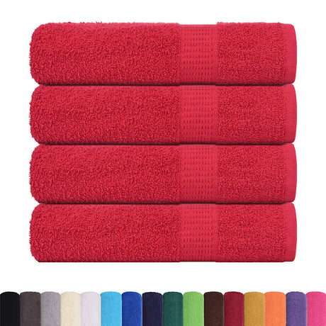 Vidaxx Badetücher 4 Stück 100x150 cm 360 g m² 100 % Baumwolle rot