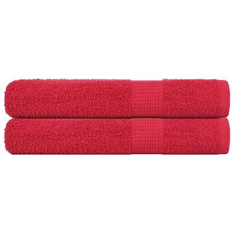 Vidaxx Saunatücher 2 Stk. 80x200 cm 360 g m² 100 % Baumwolle rot