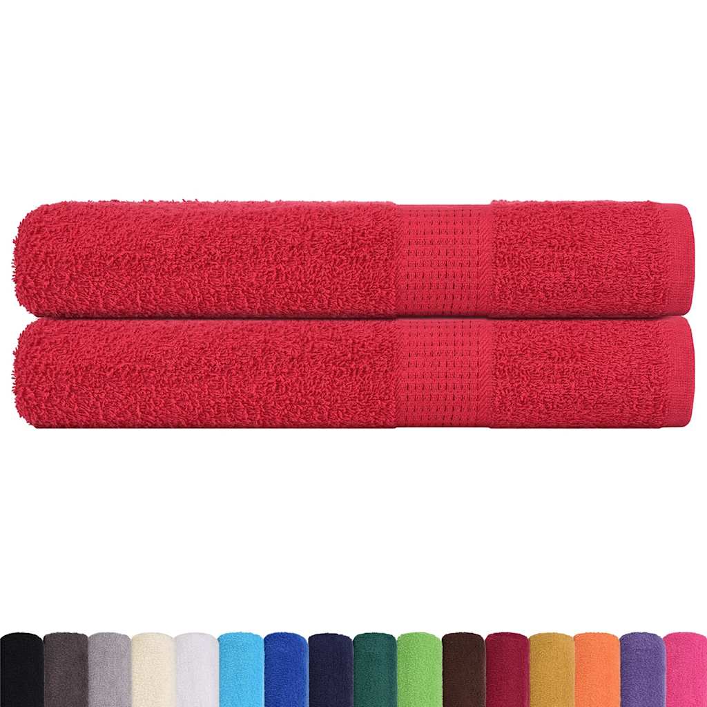 Vidaxx Saunatücher Frogn 2 Stk 80x200 cm 360 g m² rot