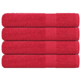 Vidaxx Saunatücher 4 Stück 80x200 cm 360 g m² 100 % Baumwolle rot