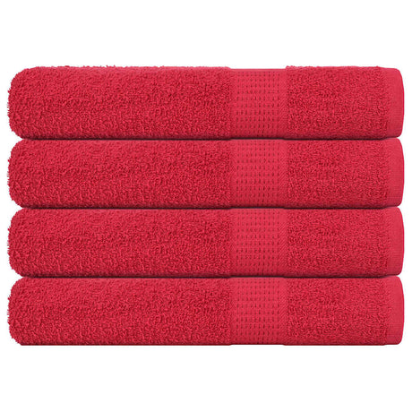 Vidaxx Saunatücher 4 Stück 80x200 cm 360 g m² 100 % Baumwolle rot
