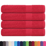 Vidaxx Saunatücher 4 Stück 80x200 cm 360 g m² 100 % Baumwolle rot