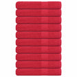 VidaXL Saunatücher Frogn 10 Stück 80x200 cm 360 g m² rot