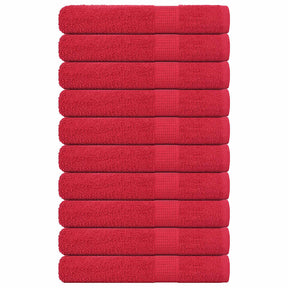 VidaXL Saunatücher Frogn 10 Stück 80x200 cm 360 g m² rot