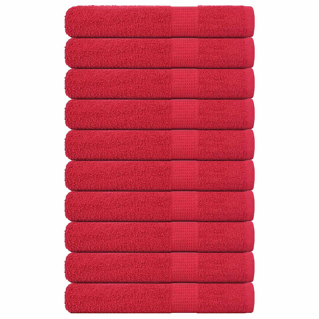VidaXL Saunatücher Frogn 10 Stück 80x200 cm 360 g m² rot
