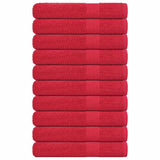 Vidaxx Saunatücher 10 Stück 80x200 cm 360 g m² 100 % Baumwolle rot