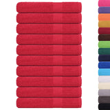 Vidaxx Saunatücher 10 Stück 80x200 cm 360 g m² 100 % Baumwolle rot
