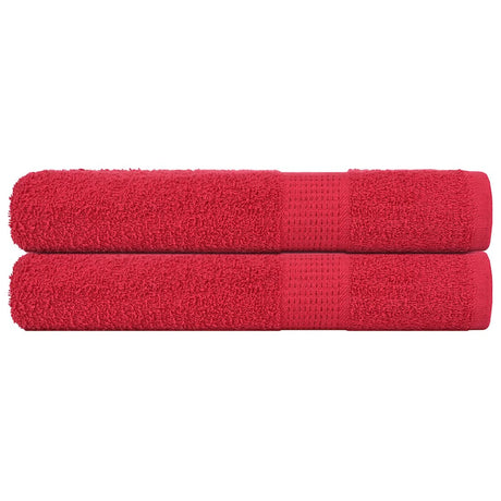 Vidaxx Handtücher 2 Stück 100x200 cm 360 g m² 100 % Baumwolle rot