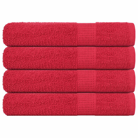 Vidaxx Handtücher 4 Stück 100x200 cm 360 g m² 100 % Baumwolle rot