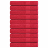 Vidaxx Handtücher 10 Stück 100x200 cm 360 g m² 100 % Baumwolle rot