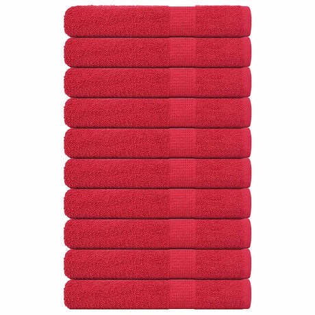 Vidaxx Handtücher 10 Stück 100x200 cm 360 g m² 100 % Baumwolle rot