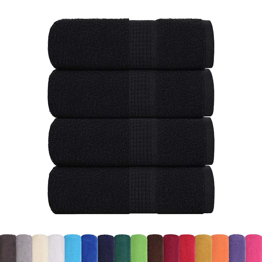 Vidaxx Waschlappen 4 Stück Frosch schwarz 30x30 cm 100 % Baumwolle