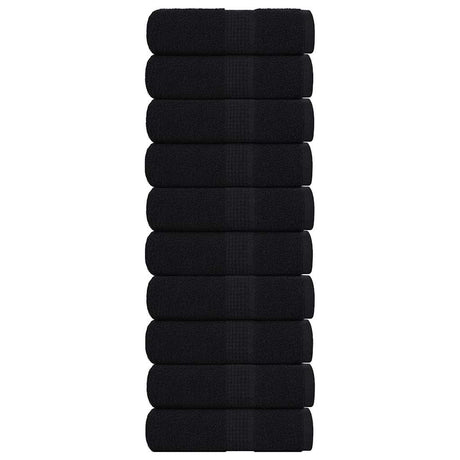 VidaXL Waschlappen 10 Stück Frogn Black 30x30 cm 100 % Baumwolle