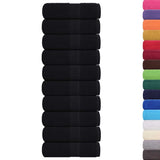 VidaXL Waschlappen 10 Stück Frogn Black 30x30 cm 100 % Baumwolle