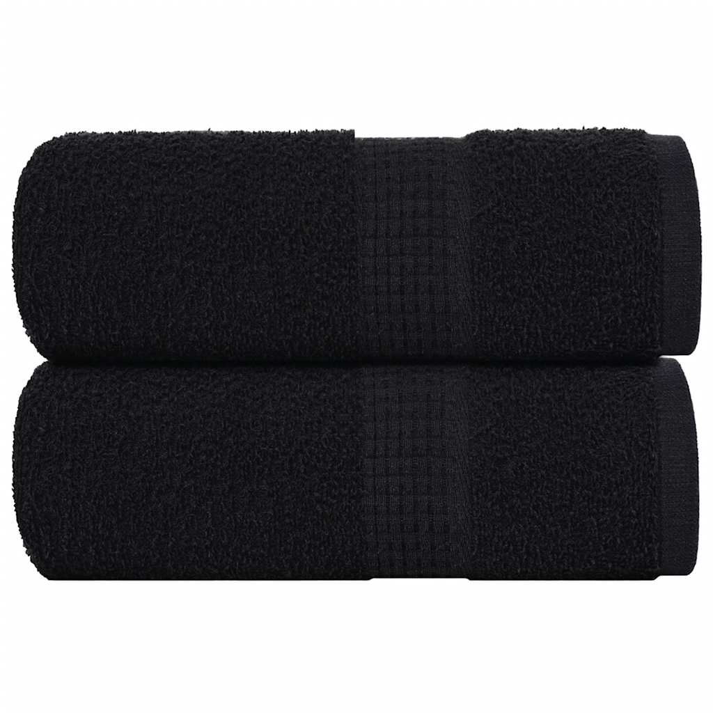 Vidaxx Gästehandtücher 2 Stück 30x50 cm 360 g m² 100 % Baumwolle schwarz