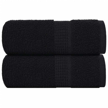 Vidaxx Gästehandtücher 2 Stück 30x50 cm 360 g m² 100 % Baumwolle schwarz