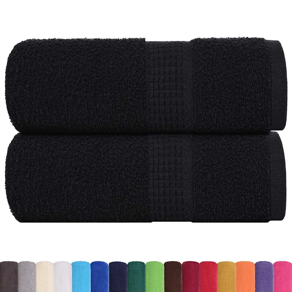 Vidaxx Gästehandtücher 2 Stück 30x50 cm 360 g m² 100 % Baumwolle schwarz