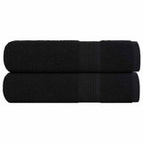 Vidaxx Handtücher 2 Stück 50x100 cm 360 g m² 100 % Baumwolle schwarz