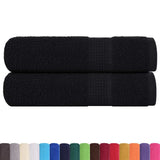 Vidaxx Handtücher 2 Stück 50x100 cm 360 g m² 100 % Baumwolle schwarz