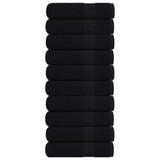 Vidaxx Handtücher 10 Stück 50x100 cm 360 g m² 100 % Baumwolle schwarz