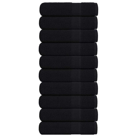 Vidaxx Handtücher 10 Stück 50x100 cm 360 g m² 100 % Baumwolle schwarz