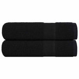 Vidaxx Duschtücher 2 Stück 70x140 cm 360 g m² 100 % Baumwolle schwarz