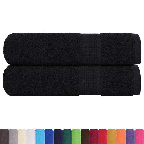 Vidaxx Duschtücher Frogn 2 St. 70x140 cm 360 g m² schwarz
