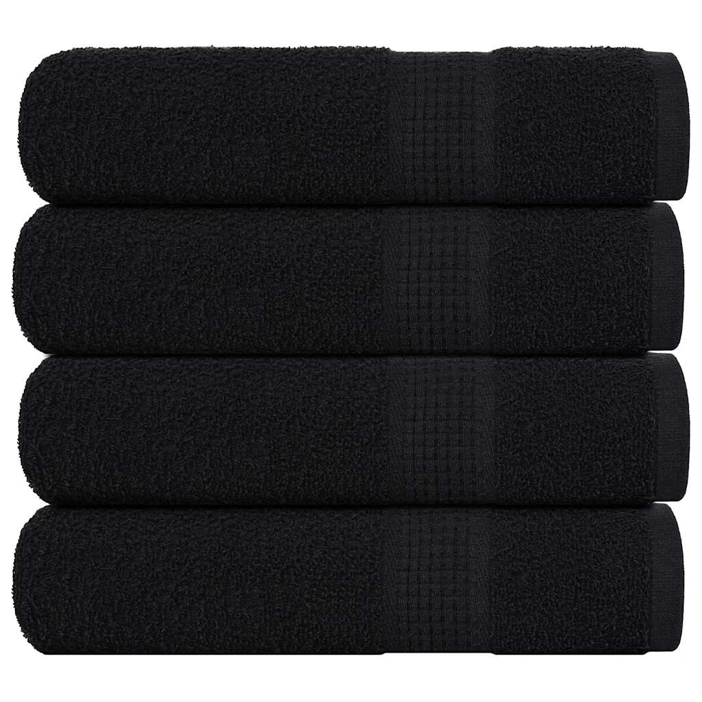 Vidaxx Duschtücher 4 Stück 70x140 cm 360 g m² 100 % Baumwolle schwarz