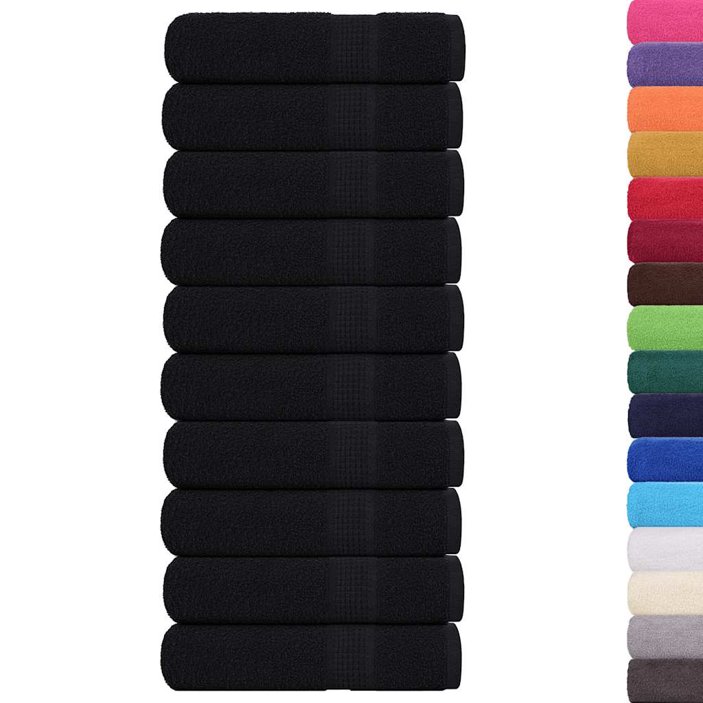 Vidaxx Duschtücher 10 Stück 70x140 cm 360 g m² 100 % Baumwolle schwarz