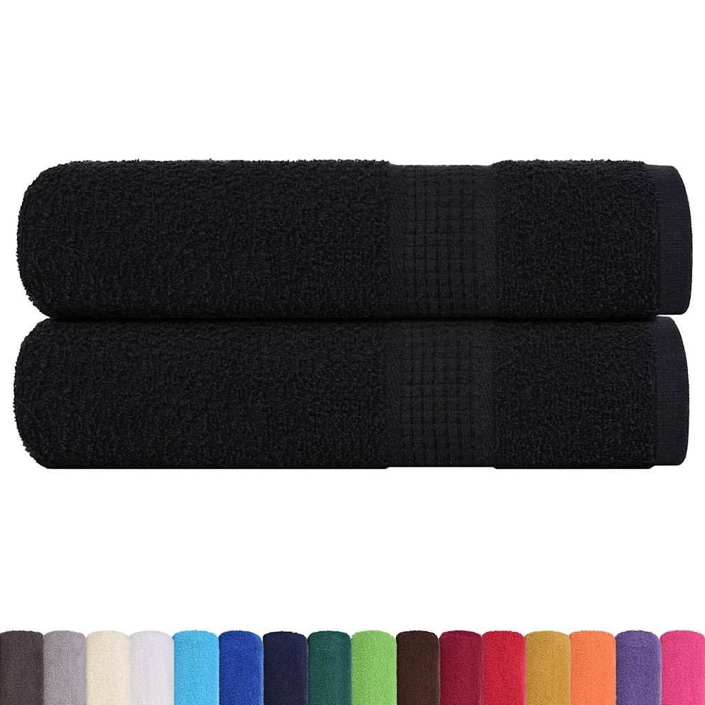 Vidaxx Badetücher 2 Stück 100x150 cm 360 g m² 100 % Baumwolle schwarz