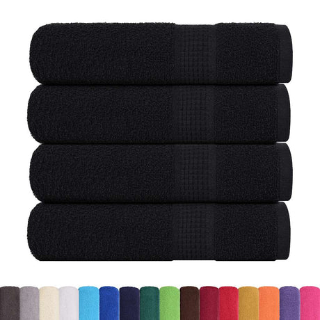 VidaXL Badetücher Frogn 4 Stück 100x150 cm 360 g m² schwarz