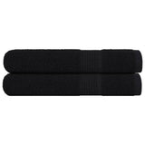Vidaxx Saunatücher 2 Stk. 80x200 cm 360 g m² 100 % Baumwolle Schwarz