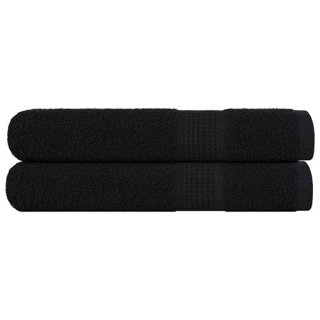 Vidaxx Saunatücher 2 Stk. 80x200 cm 360 g m² 100 % Baumwolle Schwarz