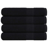 Vidaxx Saunatücher 4 Stück 80x200 cm 360 g m² 100 % Baumwolle schwarz