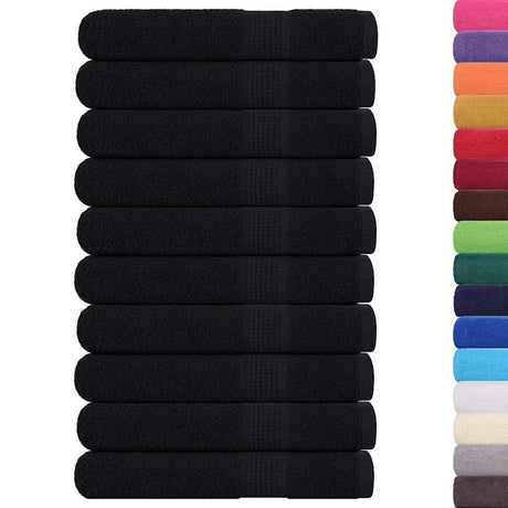 Vidaxx Handtücher Frogn 10 Stück 100x200 cm 360 g m² schwarz