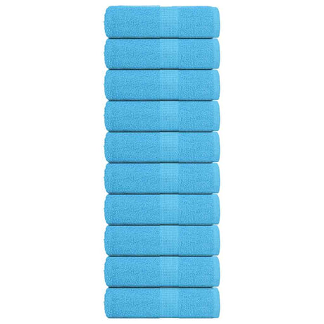 VidaXL Waschlappen 10 Stück Frosch Türkis 30x30 cm 100 % Baumwolle