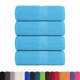 VidaXL Gästehandtücher 4 Stk. 30x50 cm 360 g m² 100 % Baumwolle Türkis