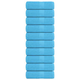 Vidaxx Gästehandtücher 10 Stück 30x50 cm 360 g m² 100 % Baumwolle Türkis