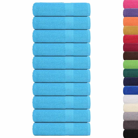 Vidaxx Duschtücher 10 Stück 70x140 cm 360 g m² 100 % Baumwolle Türkis