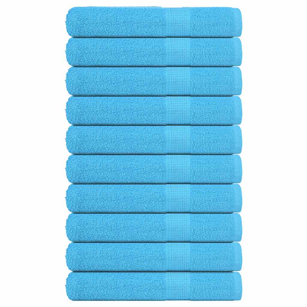 Vidaxx Handtücher 10 Stück 360 g m² 100x200 cm 100 % Baumwolle türkis