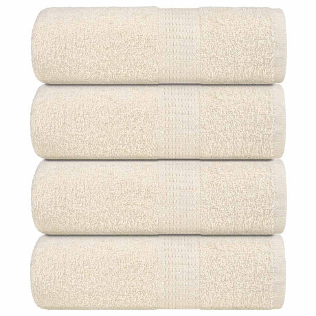 Vidaxx Waschlappen 4 Stück Froschcreme 30x30 cm 100 % Baumwolle