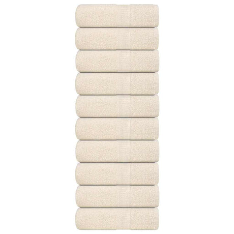Vidaxx Waschlappen 10 Stück Froschcreme 30x30 cm 100 % Baumwolle