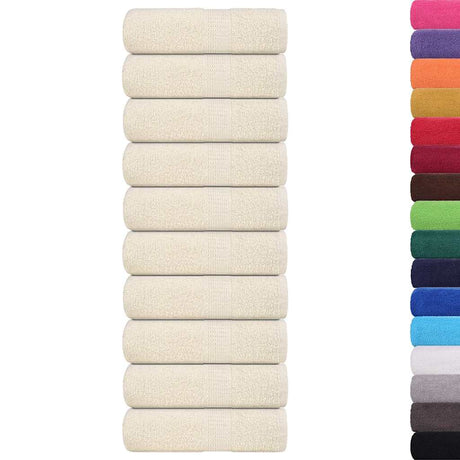 Vidaxx Waschlappen Frogn 10 Stück 30x30 cm 360 g m² Creme