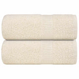 VidaXL Gästehandtücher 2 Stk. 30x50 cm 360 g m² 100 % Baumwolle cremefarben