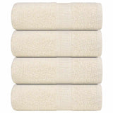 VidaXL Gästehandtücher 4 Stk. 30x50 cm 360 g m² 100 % Baumwolle cremefarben