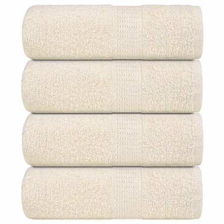 VidaXL Gästehandtücher 4 Stk. 30x50 cm 360 g m² 100 % Baumwolle cremefarben